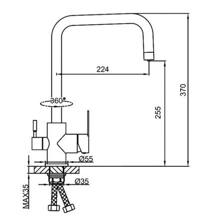Kombi slavina FRAP F43801-6